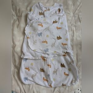 Halo Forest Animals Newborn (0-3 Months) Sleep Sack/Velcro Swaddle
